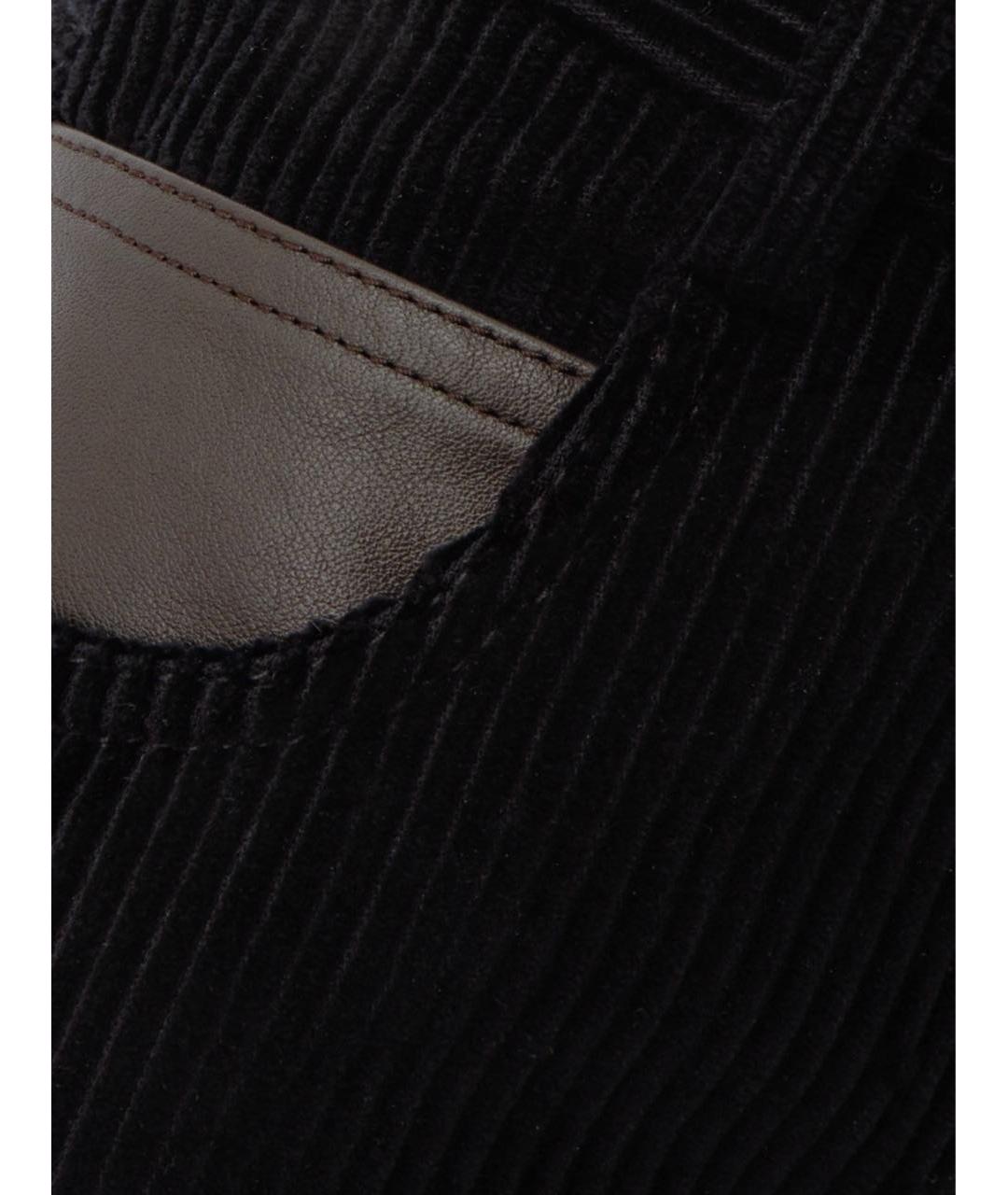 BOTTEGA VENETA Темно-синие хлопковые прямые брюки, фото 3