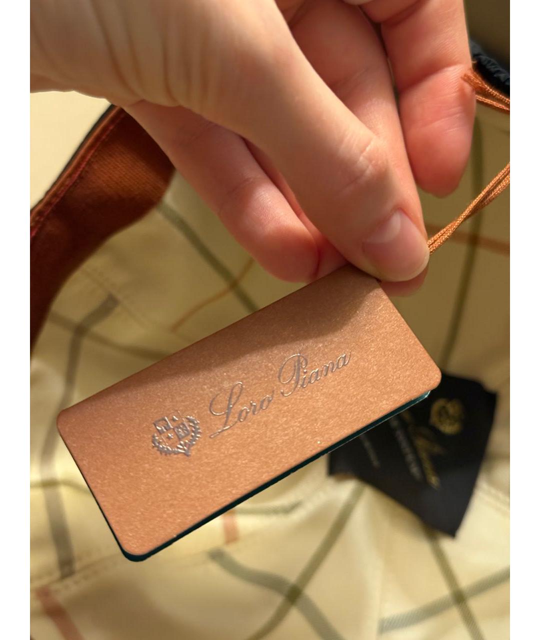 LORO PIANA Темно-синяя хлопковая кепка/бейсболка, фото 7