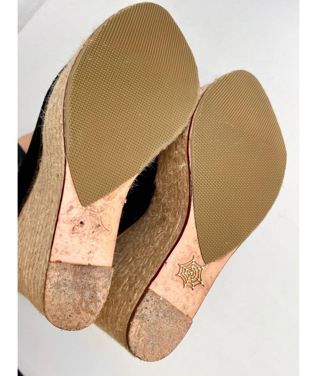 CHARLOTTE OLYMPIA Черные текстильные туфли, фото 7