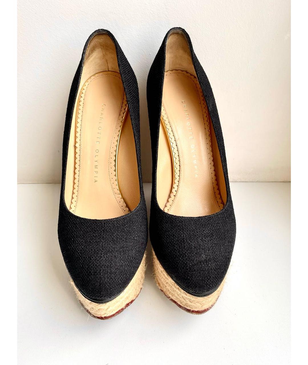 CHARLOTTE OLYMPIA Черные текстильные туфли, фото 3