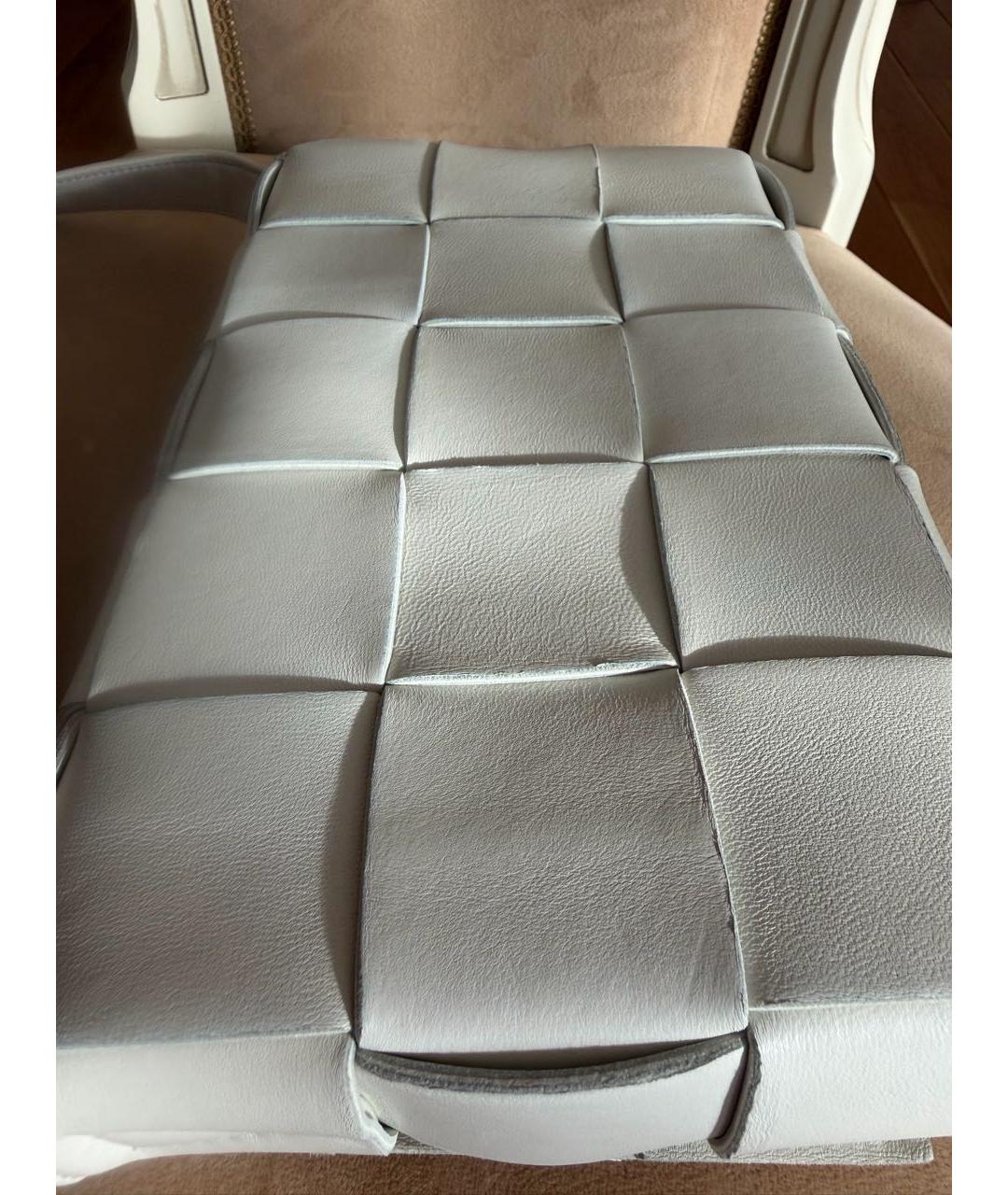 BOTTEGA VENETA Белая кожаная сумка через плечо, фото 3