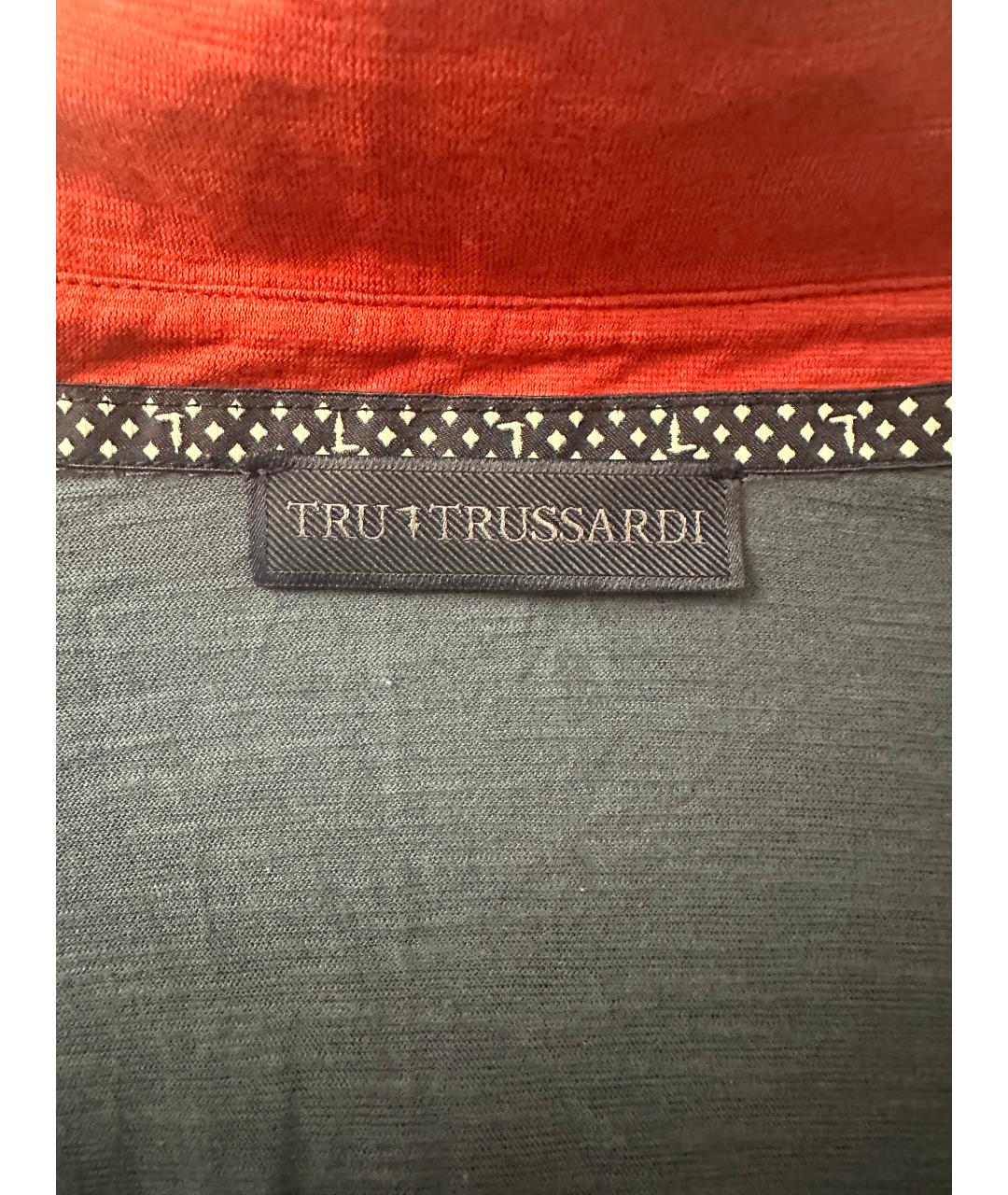 TRUSSARDI Мульти хлопковое поло с коротким рукавом, фото 5