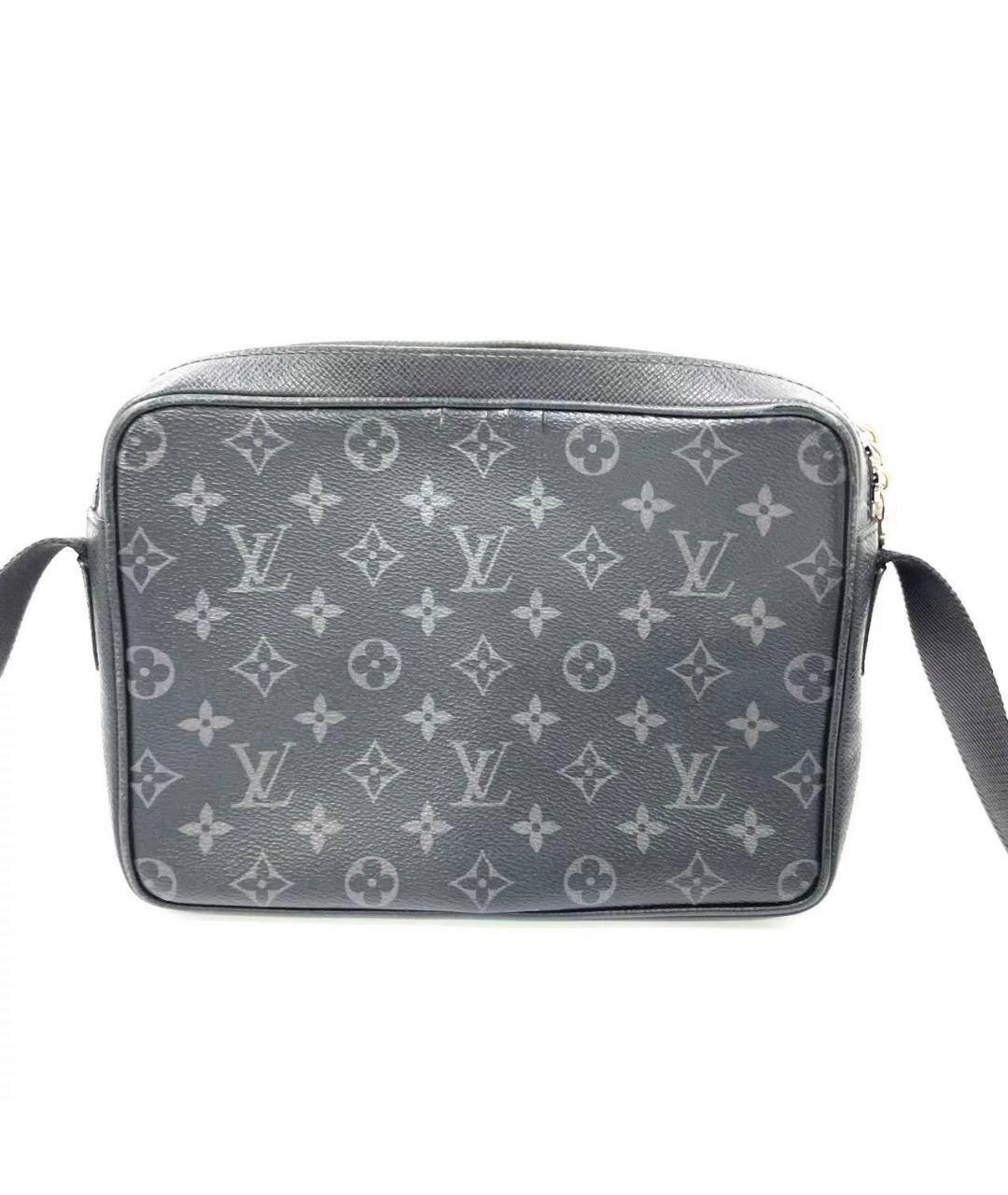 LOUIS VUITTON Черная сумка на плечо из канвы, фото 3
