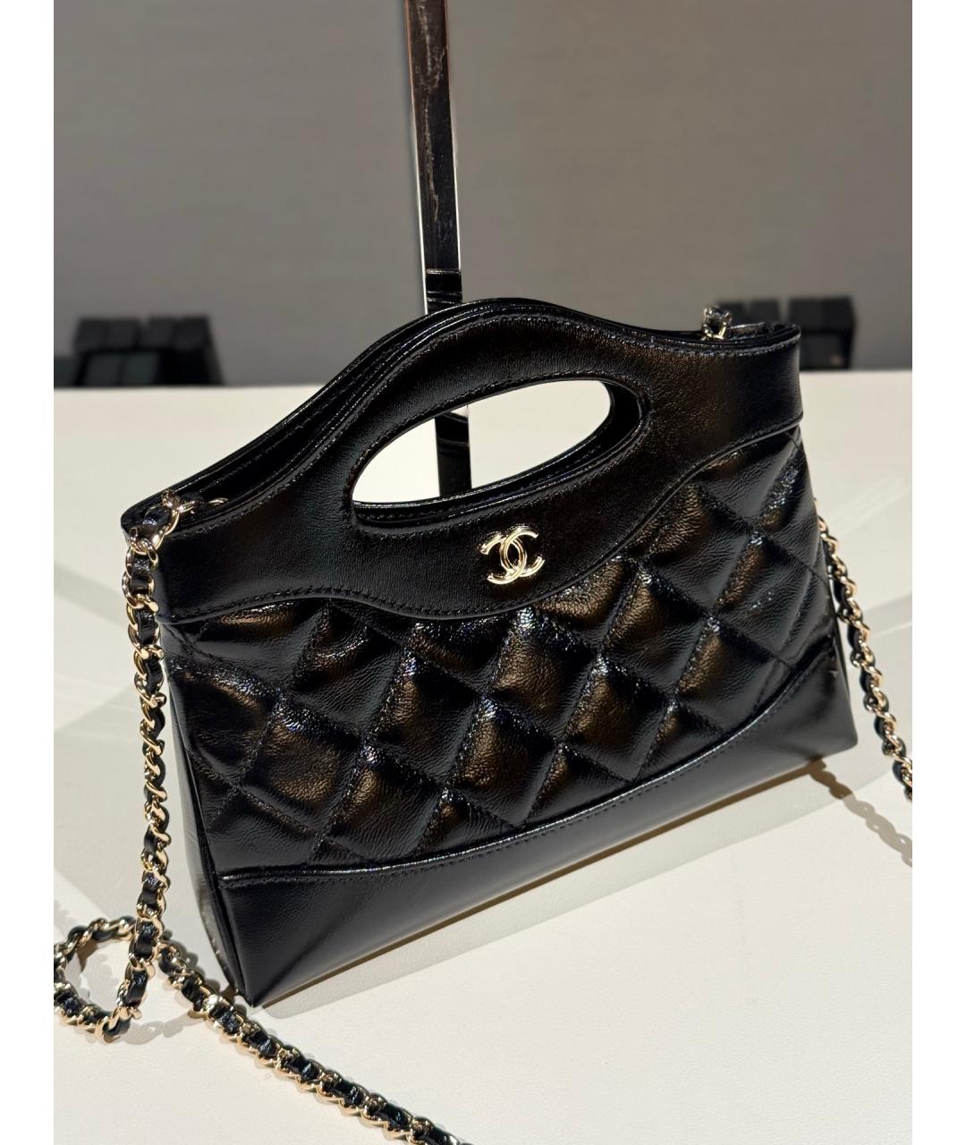 CHANEL Черная кожаная сумка через плечо, фото 4