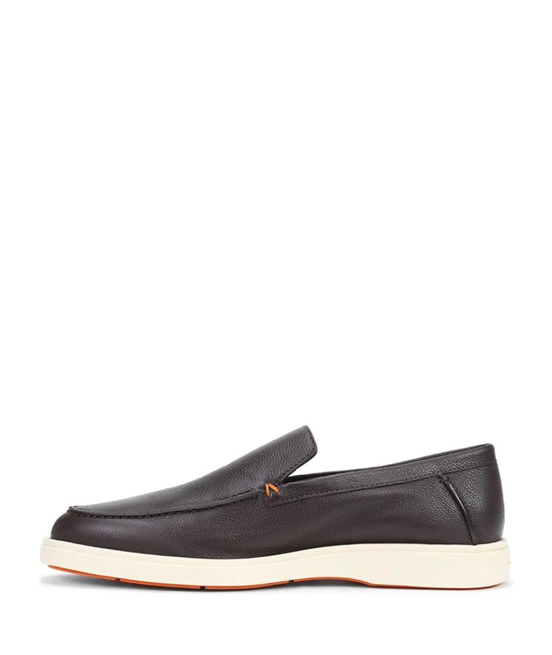 SANTONI Черные кожаные лоферы, фото 3