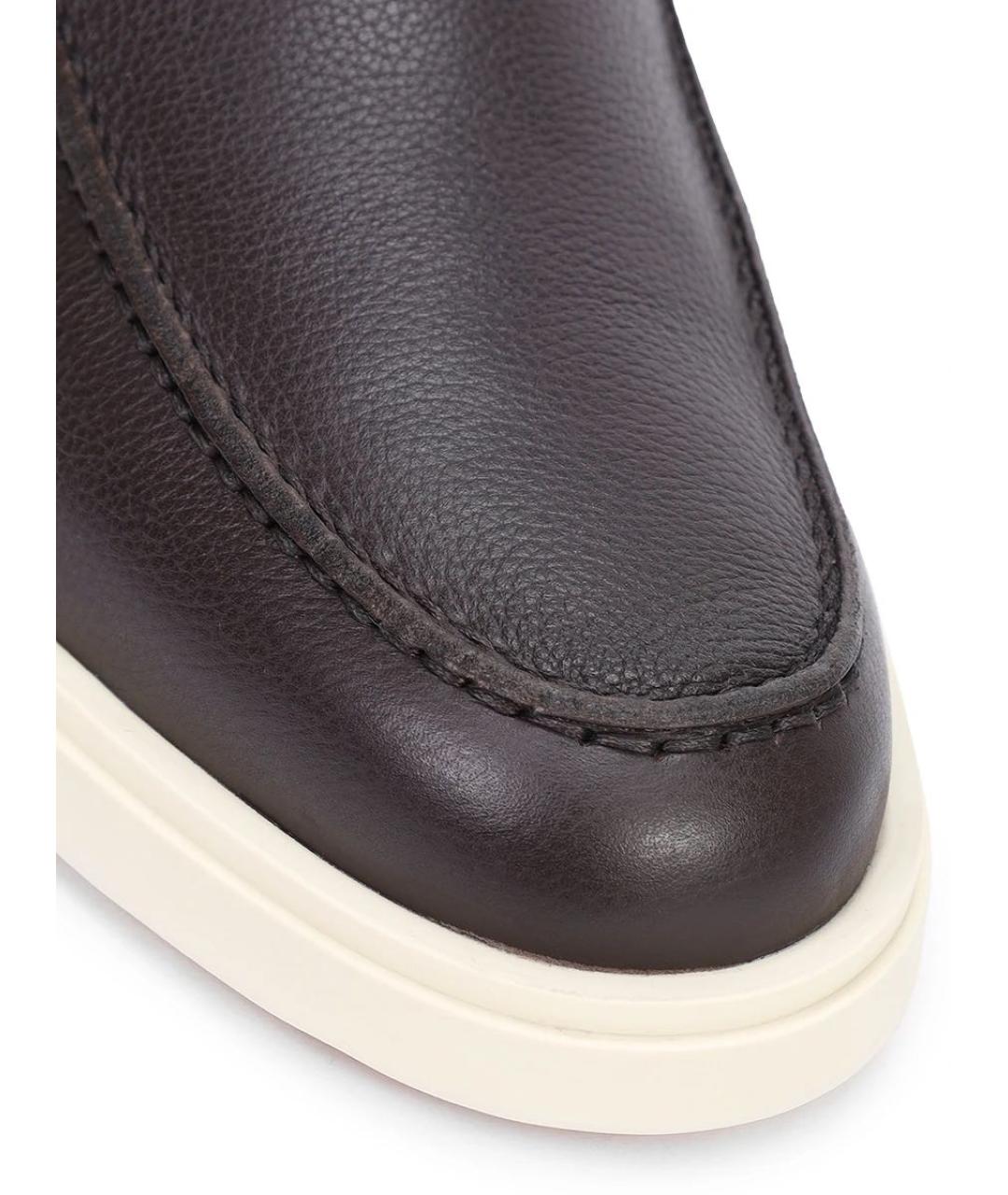 SANTONI Черные кожаные лоферы, фото 4