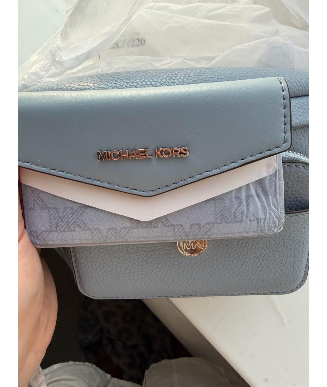 MICHAEL KORS Голубая поясная сумка, фото 3