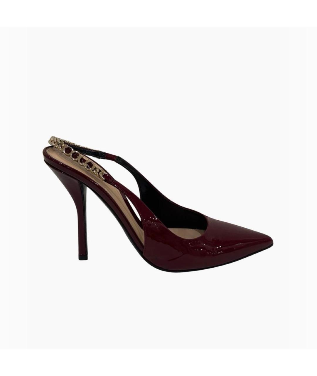 GUCCI Бордовые туфли из лакированной кожи, фото 8