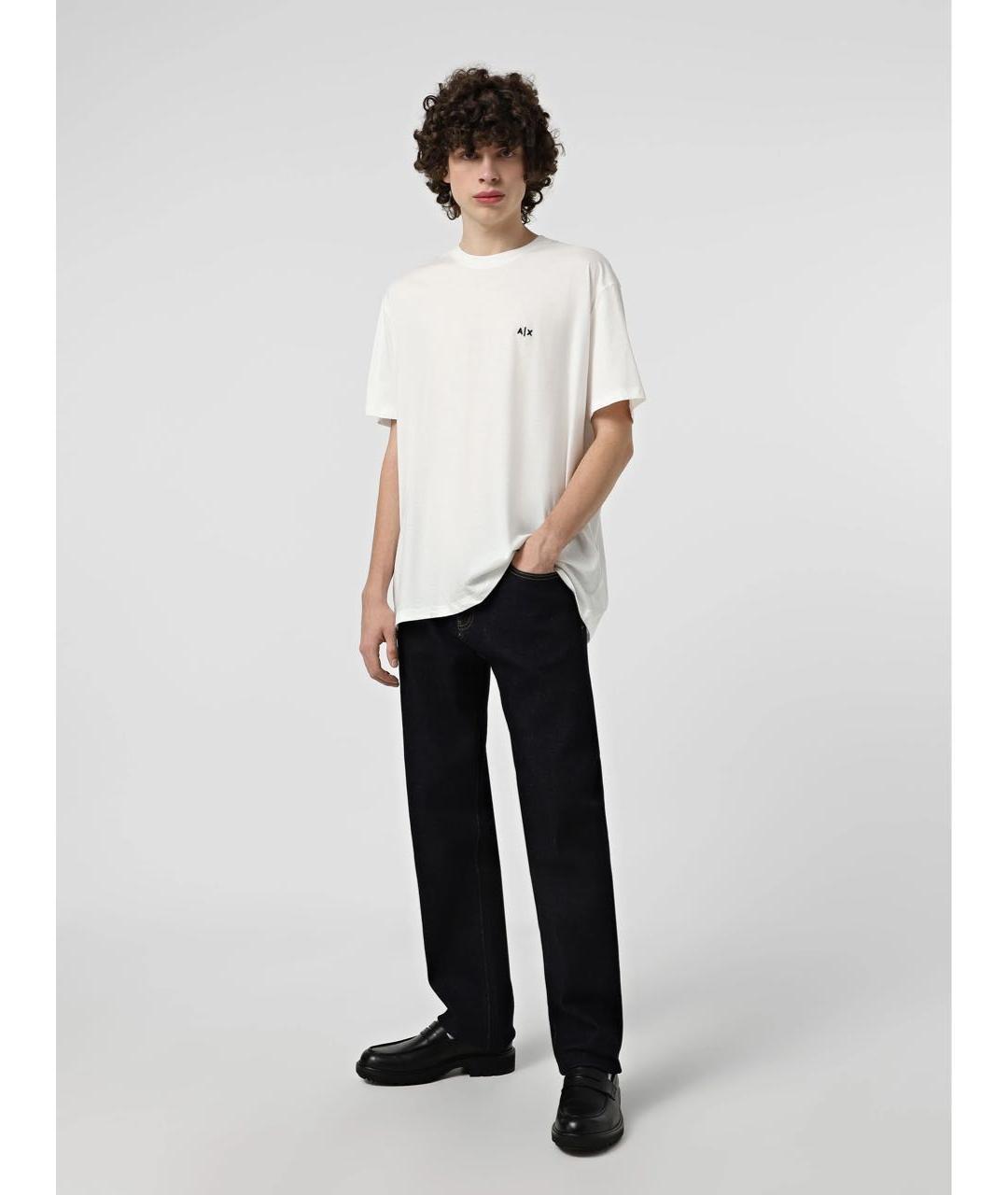 ARMANI EXCHANGE Темно-синие хлопковые прямые джинсы, фото 7