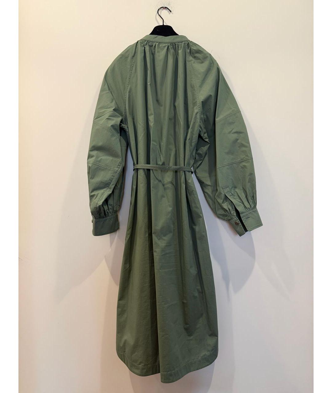 BRUNELLO CUCINELLI Хаки хлопковое повседневное платье, фото 4