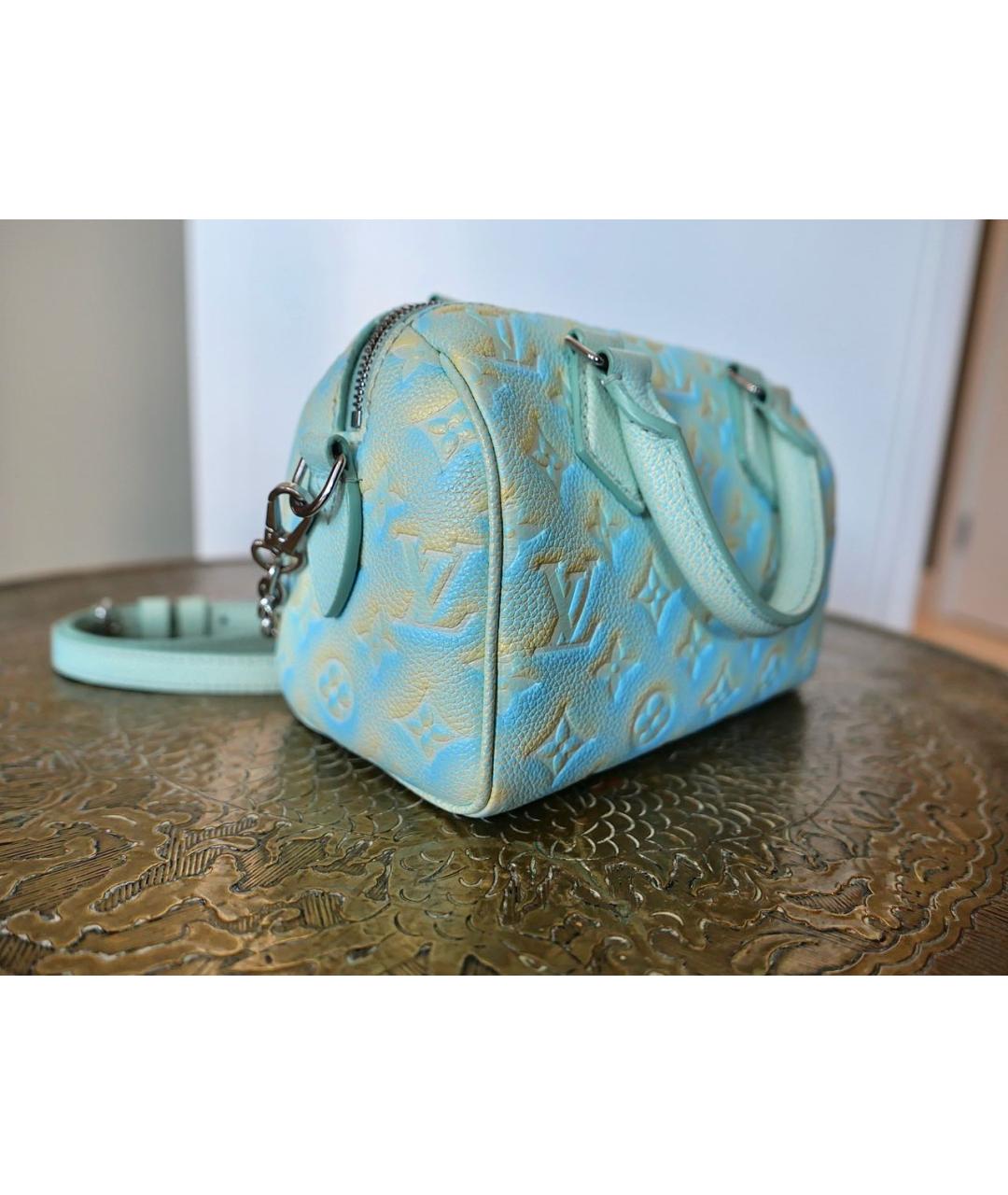 LOUIS VUITTON Голубая кожаная сумка через плечо, фото 2