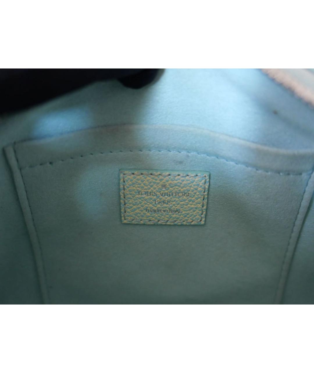 LOUIS VUITTON Голубая кожаная сумка через плечо, фото 4