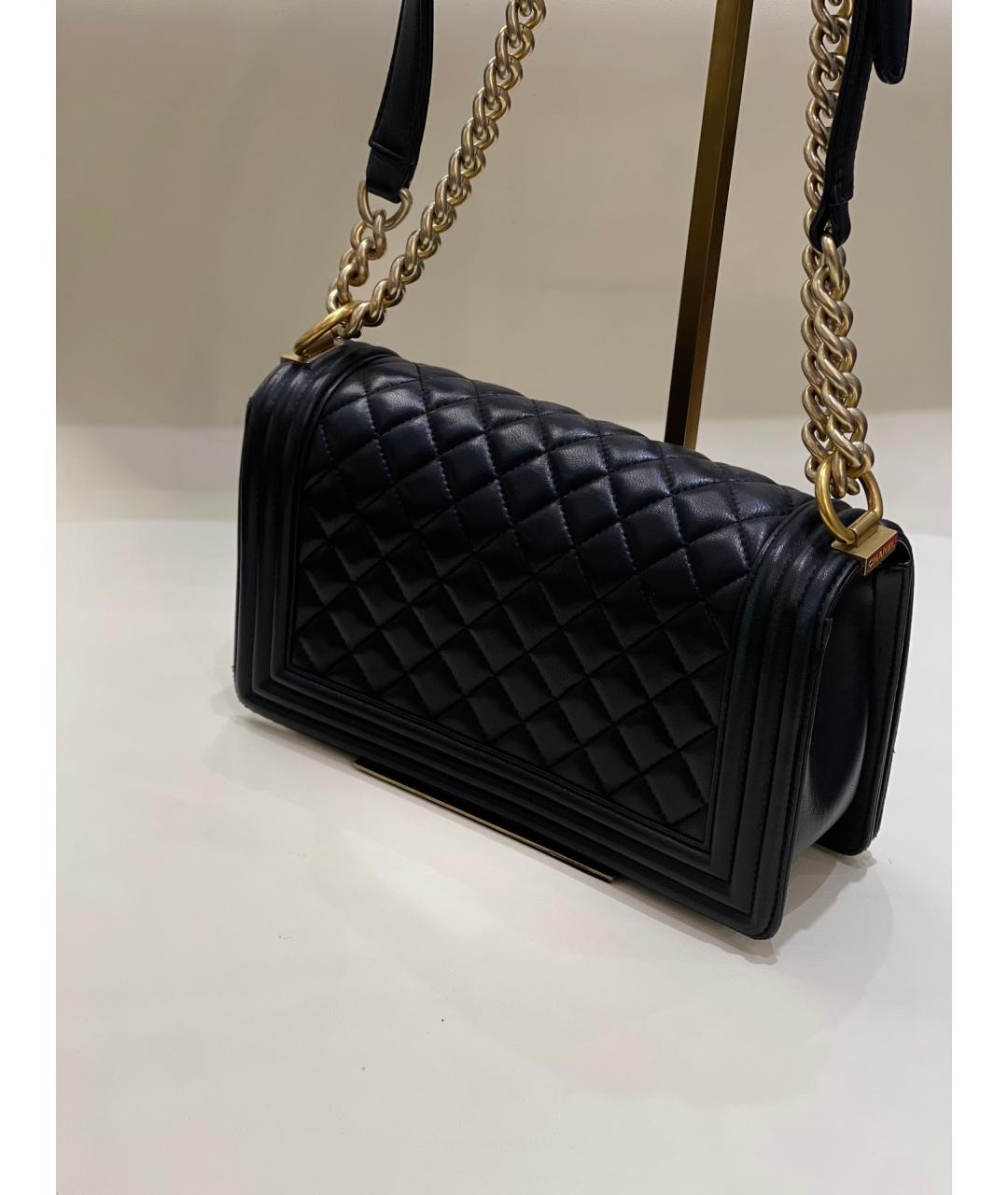 CHANEL Черная кожаная сумка через плечо, фото 3