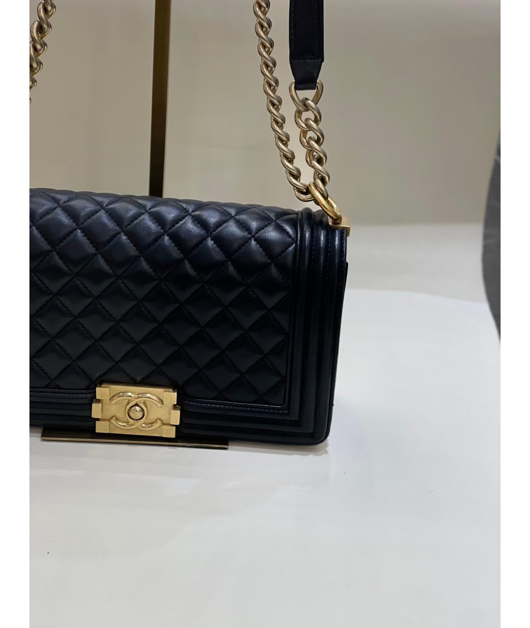 CHANEL Черная кожаная сумка через плечо, фото 4