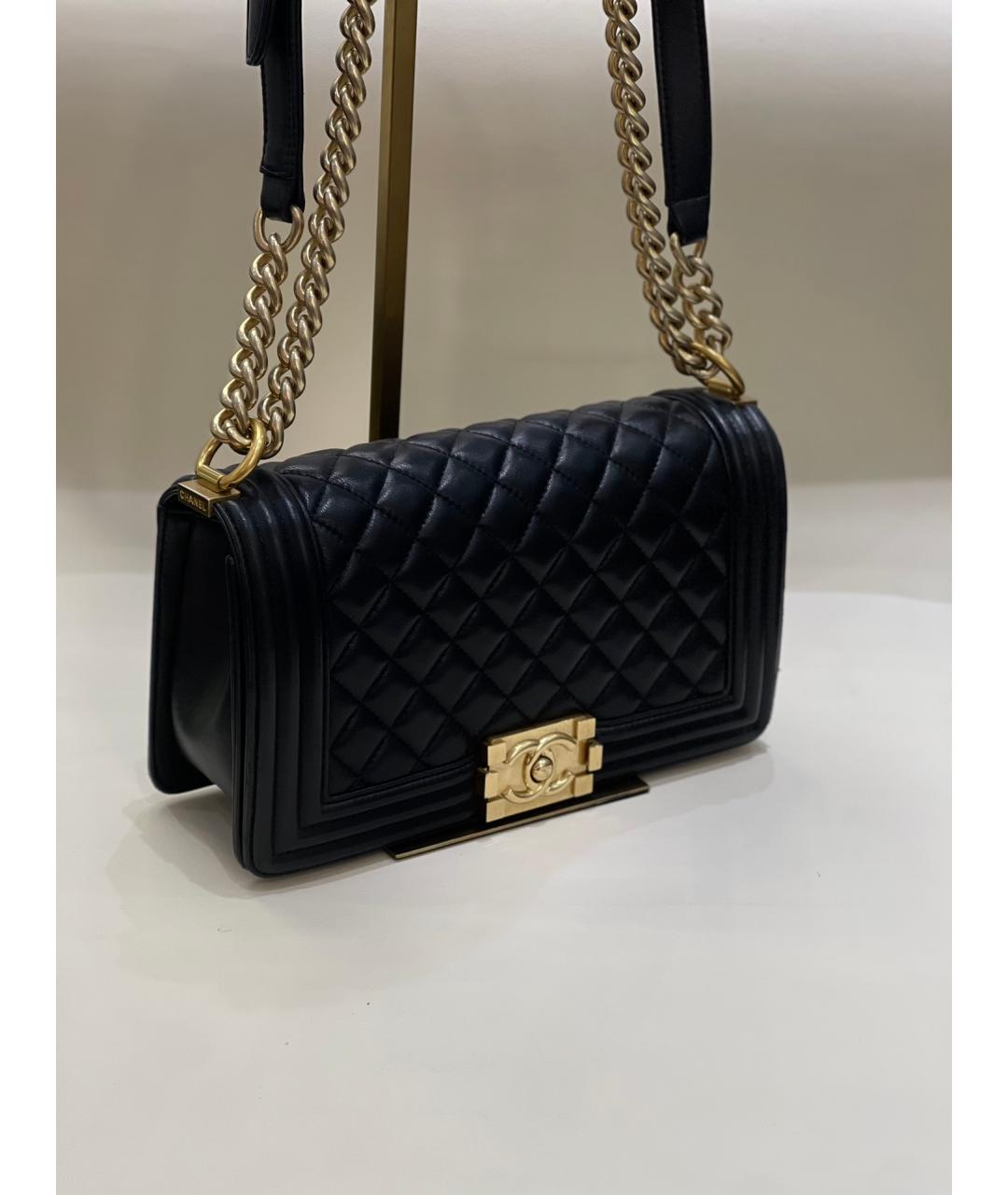 CHANEL Черная кожаная сумка через плечо, фото 10