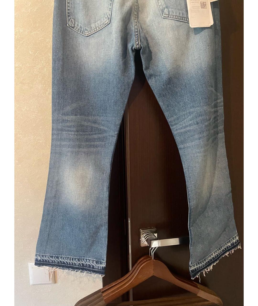 RAG & BONE Голубые хлопковые джинсы клеш, фото 7