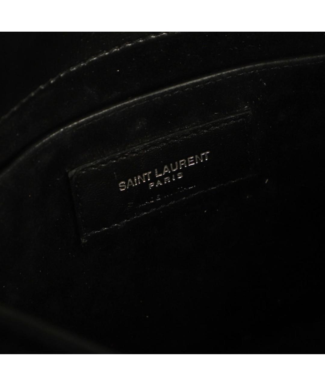 SAINT LAURENT Черная кожаная сумка через плечо, фото 4