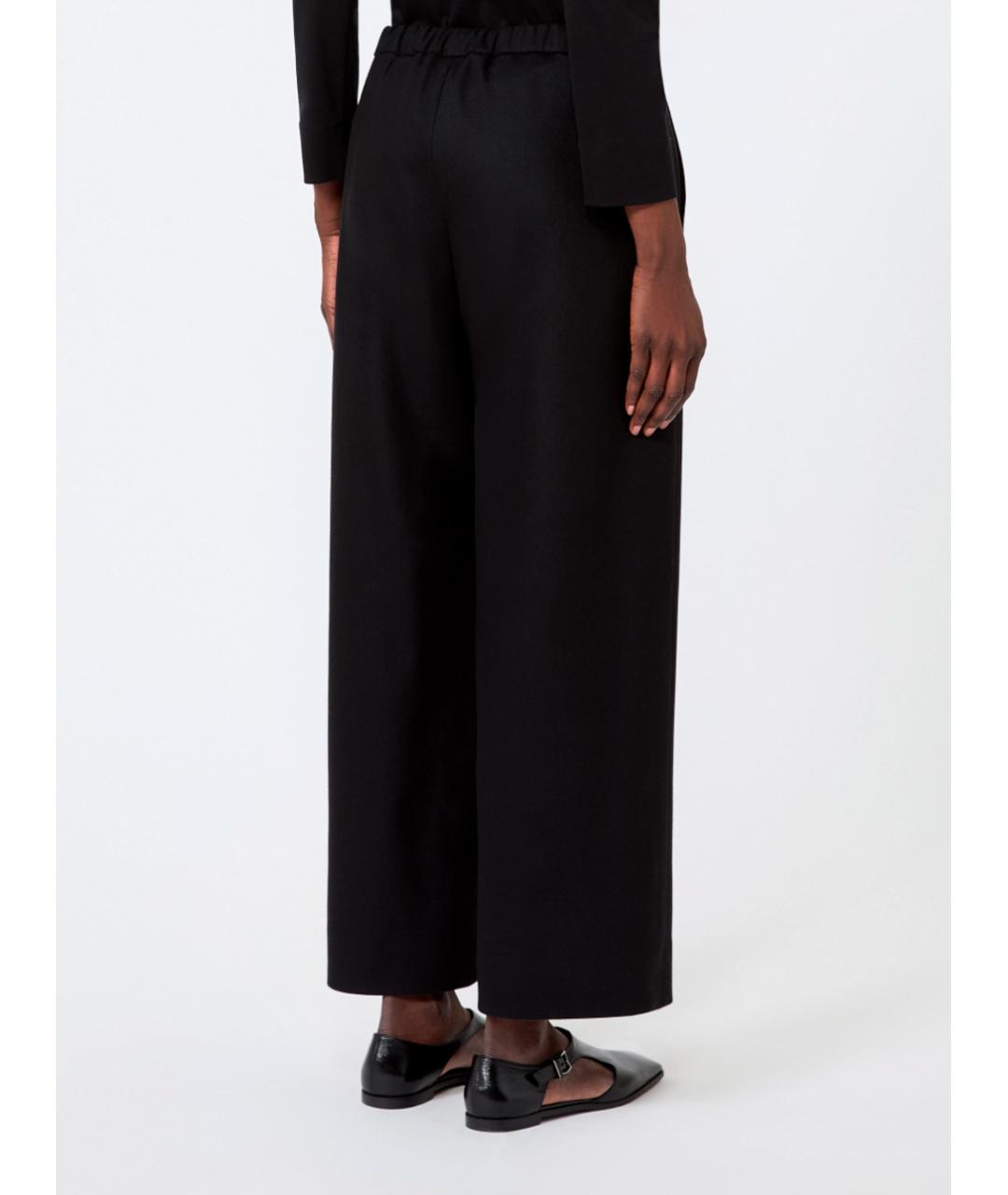 MAX MARA Черные шерстяные брюки широкие, фото 2