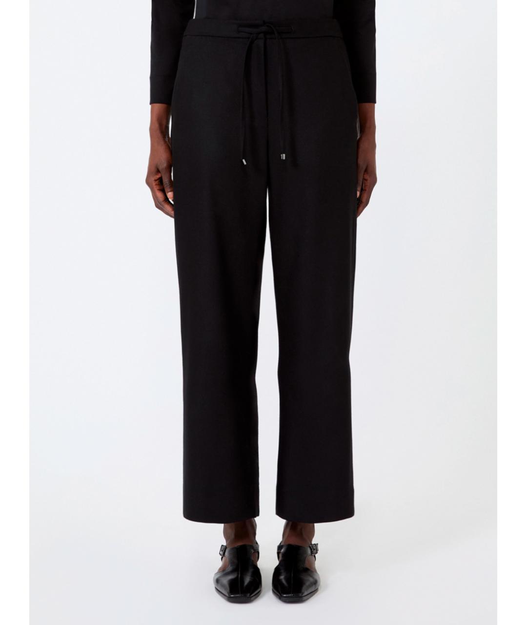 MAX MARA Черные шерстяные брюки широкие, фото 3