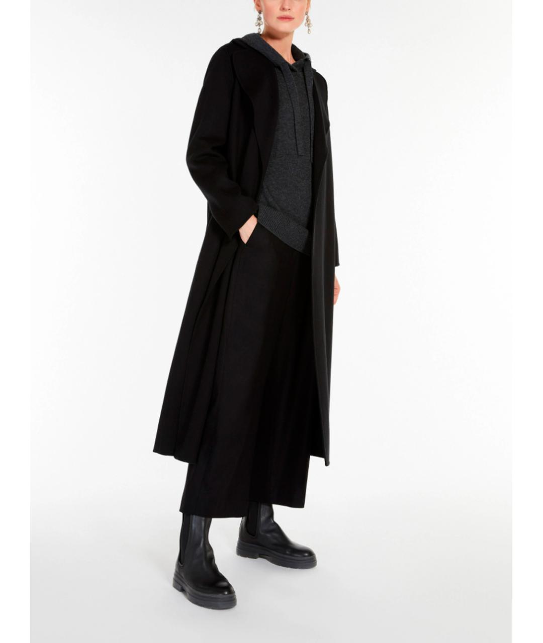 MAX MARA Черное шерстяное пальто, фото 2