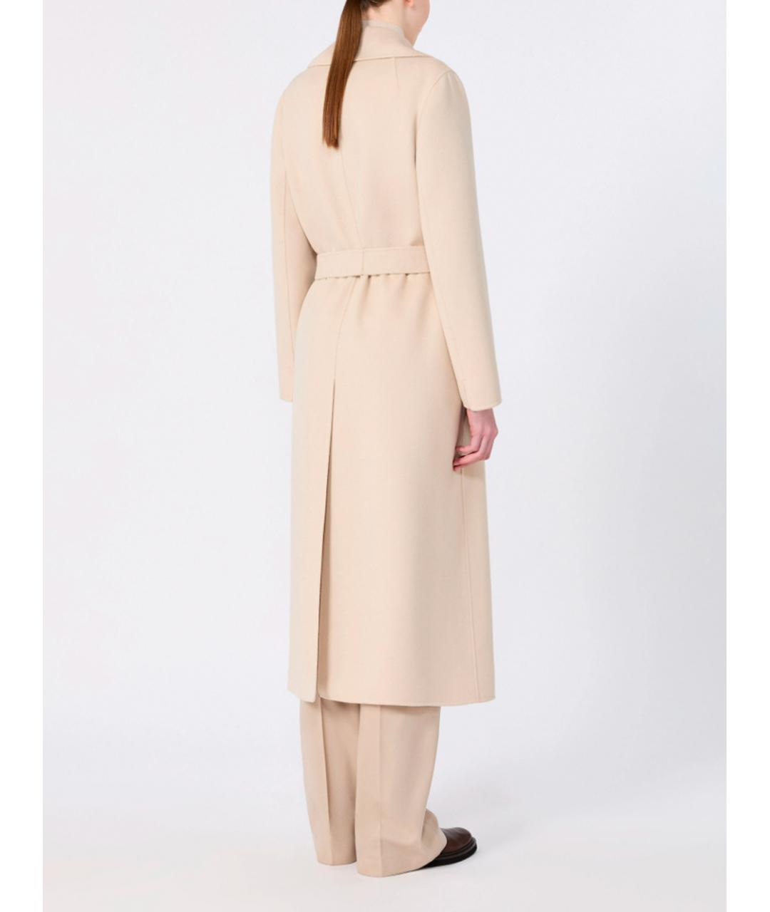 MAX MARA Бежевое шерстяное пальто, фото 2