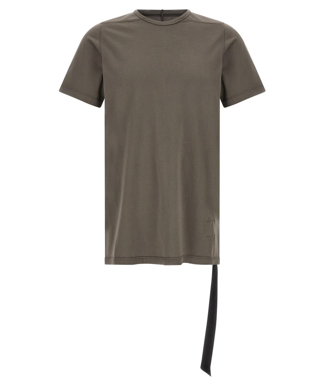 RICK OWENS DRKSHDW Серая хлопковая футболка, фото 1