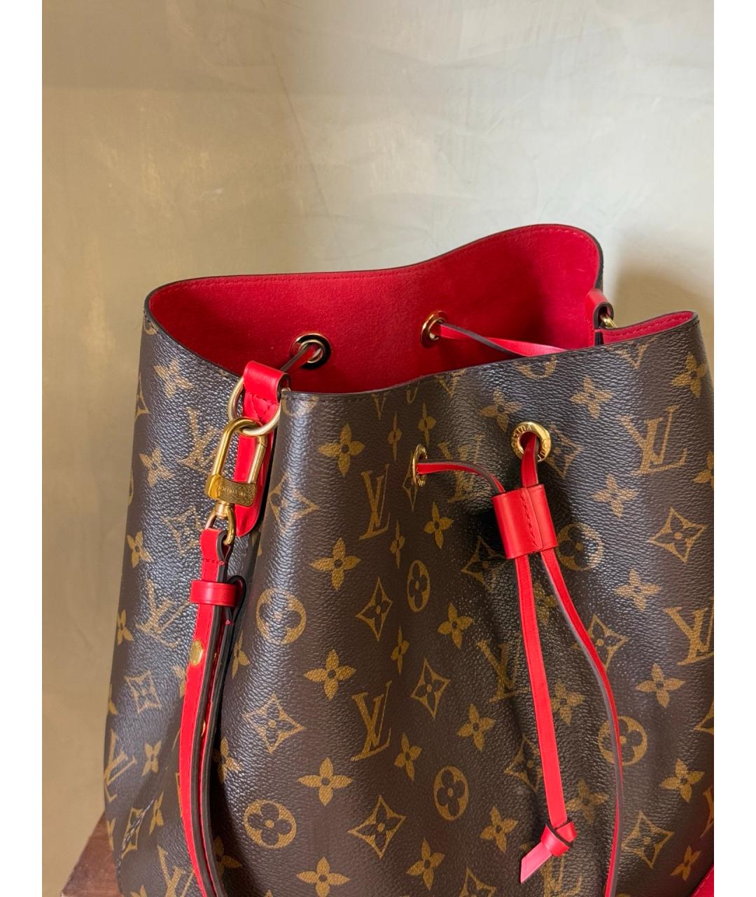 LOUIS VUITTON Коричневая сумка тоут из канвы, фото 5