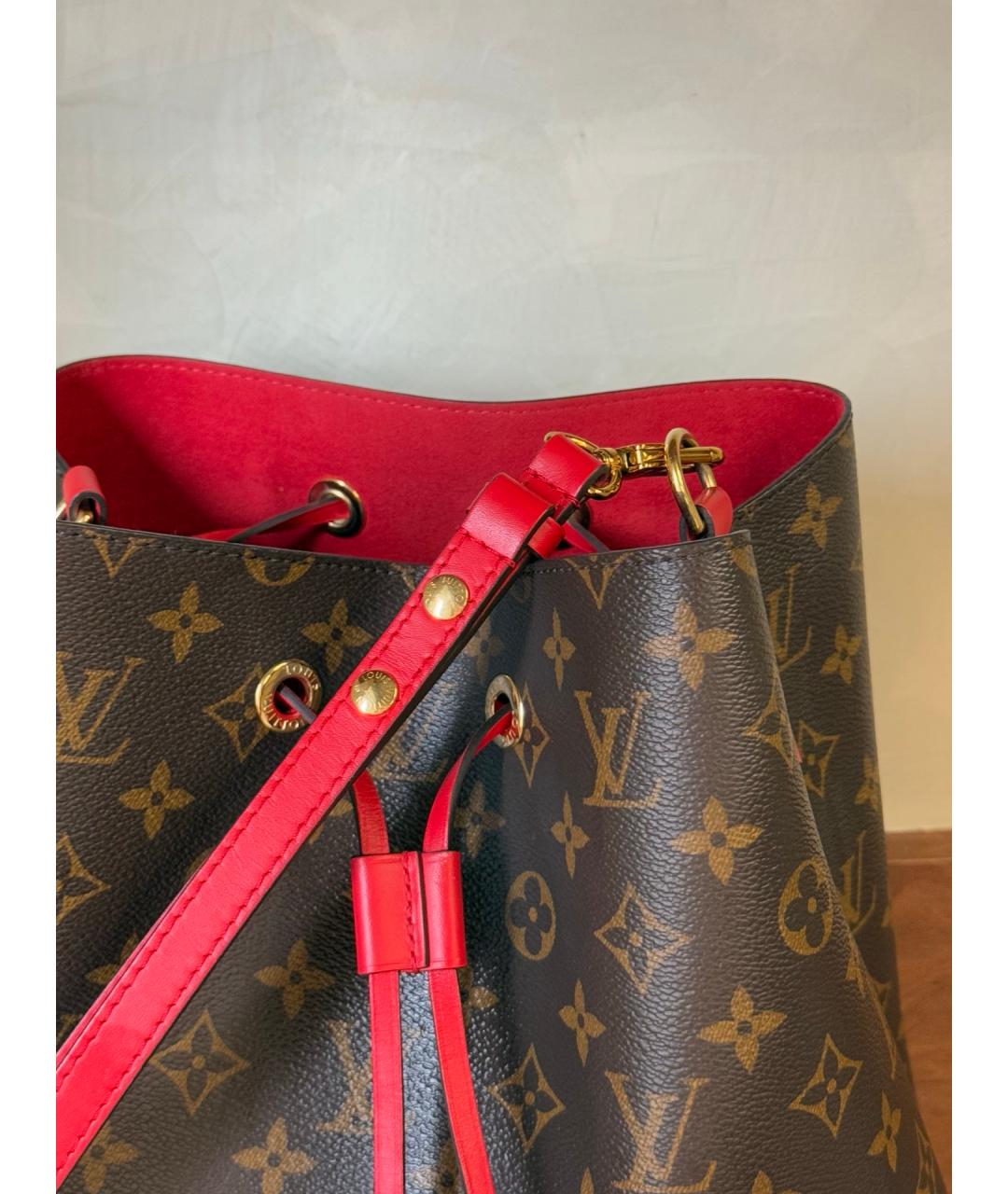 LOUIS VUITTON Коричневая сумка тоут из канвы, фото 7