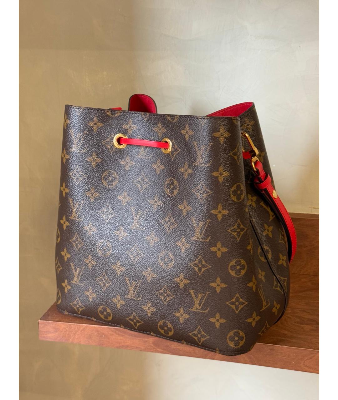 LOUIS VUITTON Коричневая сумка тоут из канвы, фото 6