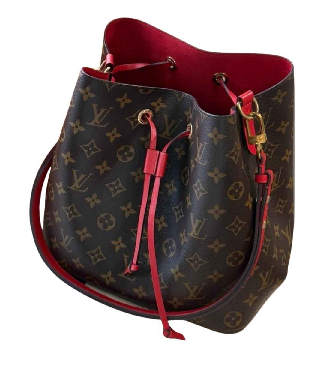 LOUIS VUITTON Коричневая сумка тоут из канвы, фото 2