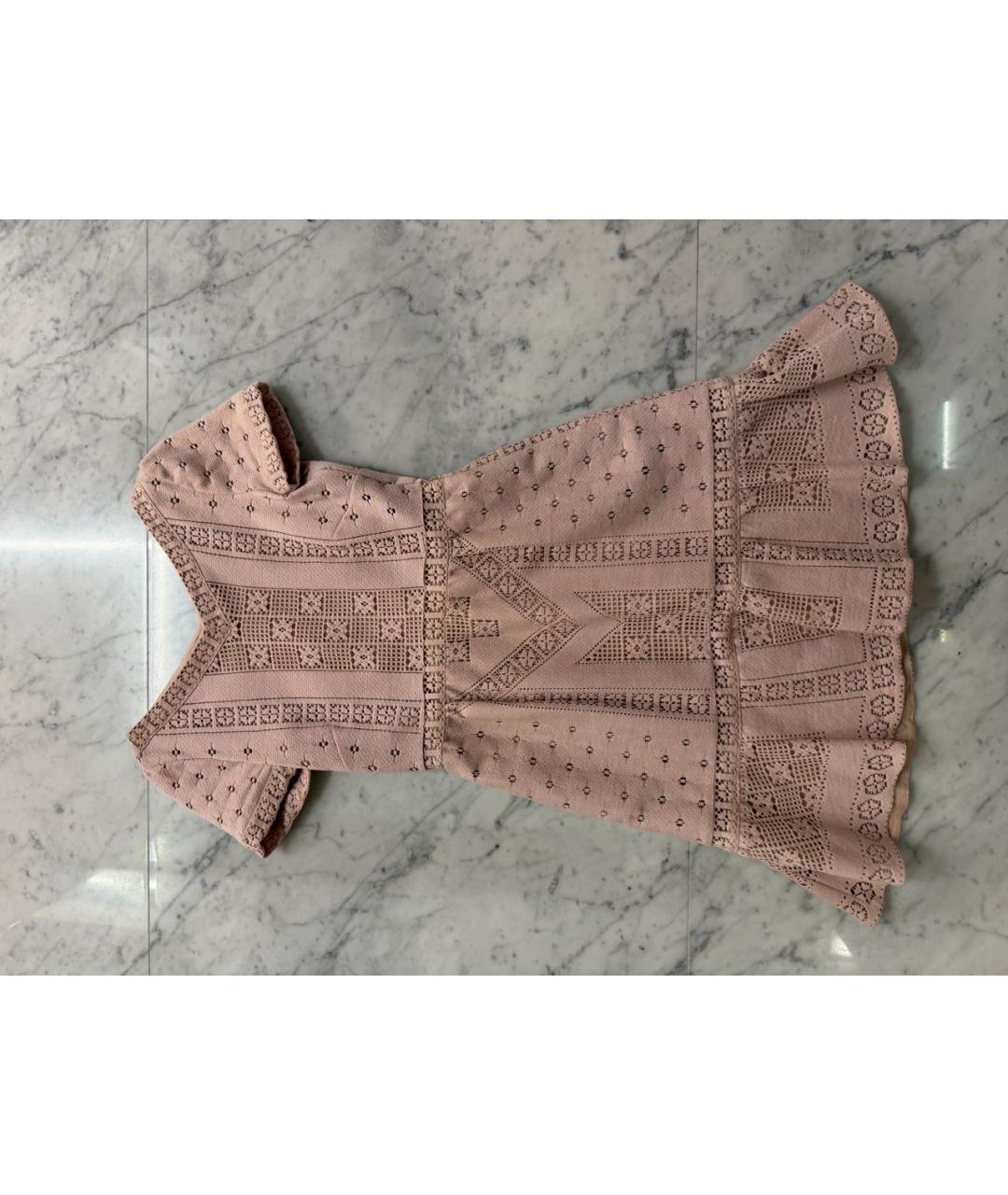 VALENTINO Розовое хлопковое повседневное платье, фото 4