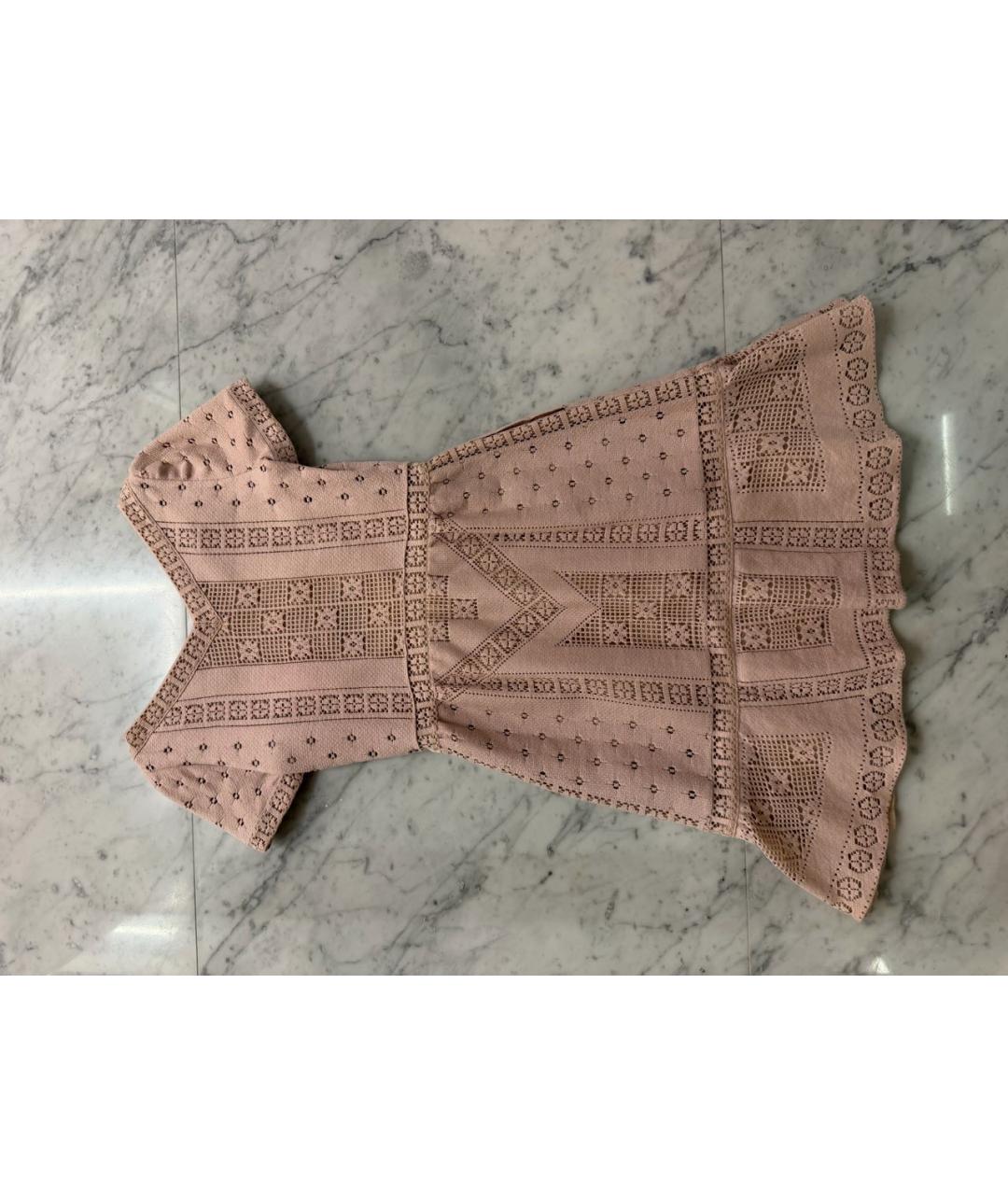 VALENTINO Розовое хлопковое повседневное платье, фото 2