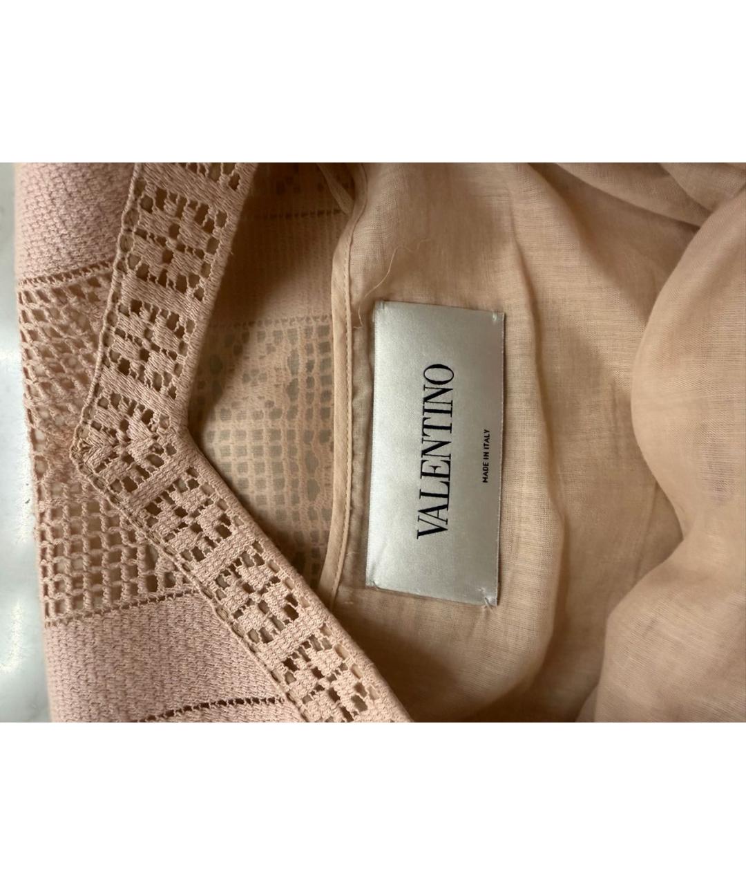VALENTINO Розовое хлопковое повседневное платье, фото 3