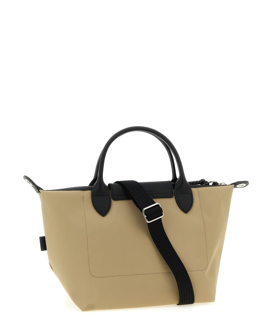 LONGCHAMP Бежевая синтетическая сумка тоут, фото 2