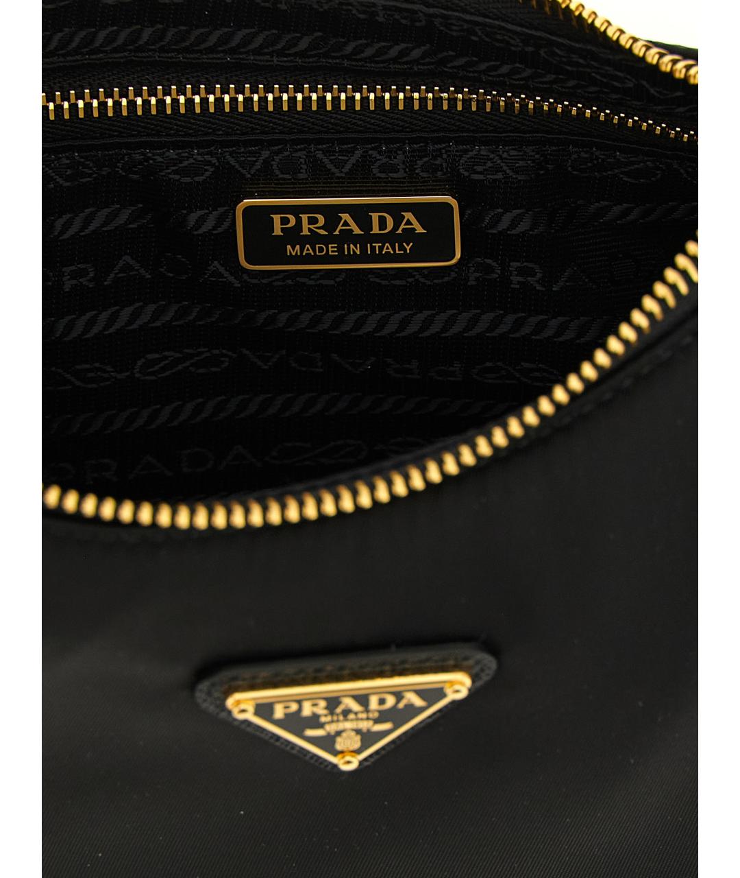 PRADA Черная синтетическая сумка через плечо, фото 4