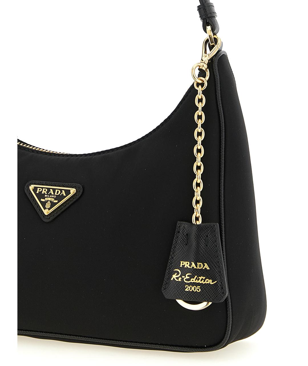 PRADA Черная синтетическая сумка через плечо, фото 3