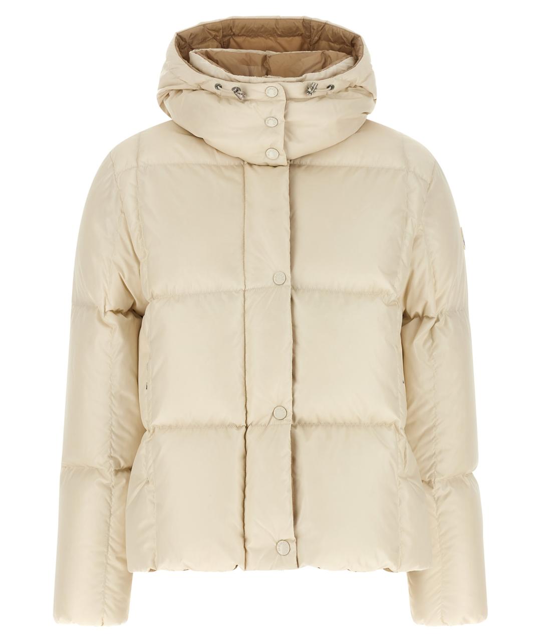 MONCLER Белый полиамидовый пуховик, фото 1