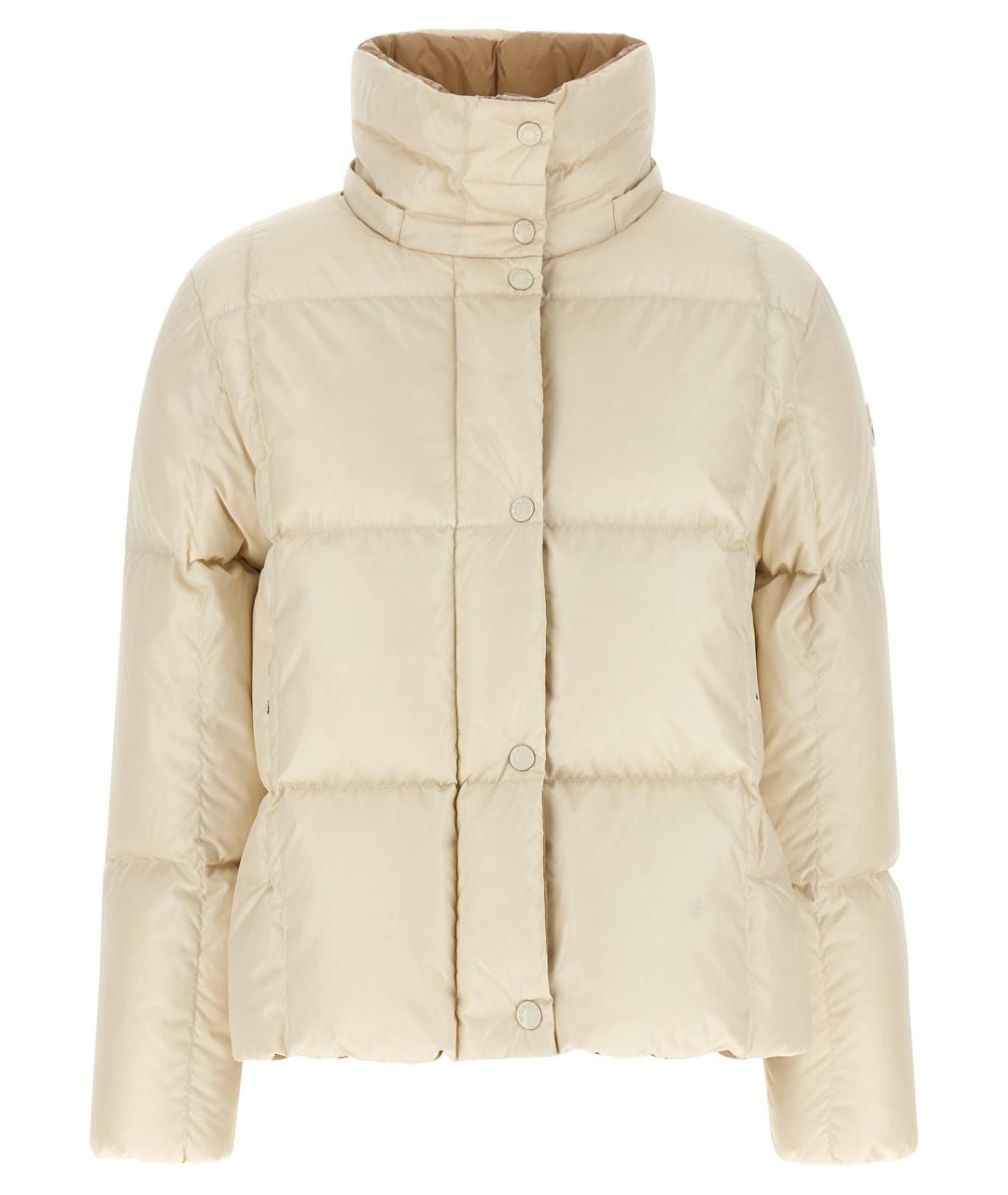 MONCLER Белый полиамидовый пуховик, фото 2