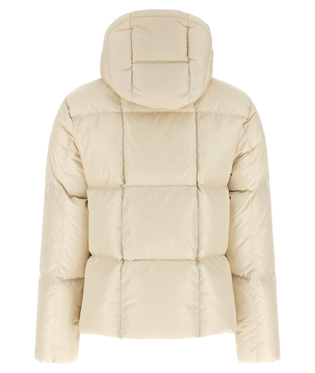 MONCLER Белый полиамидовый пуховик, фото 3