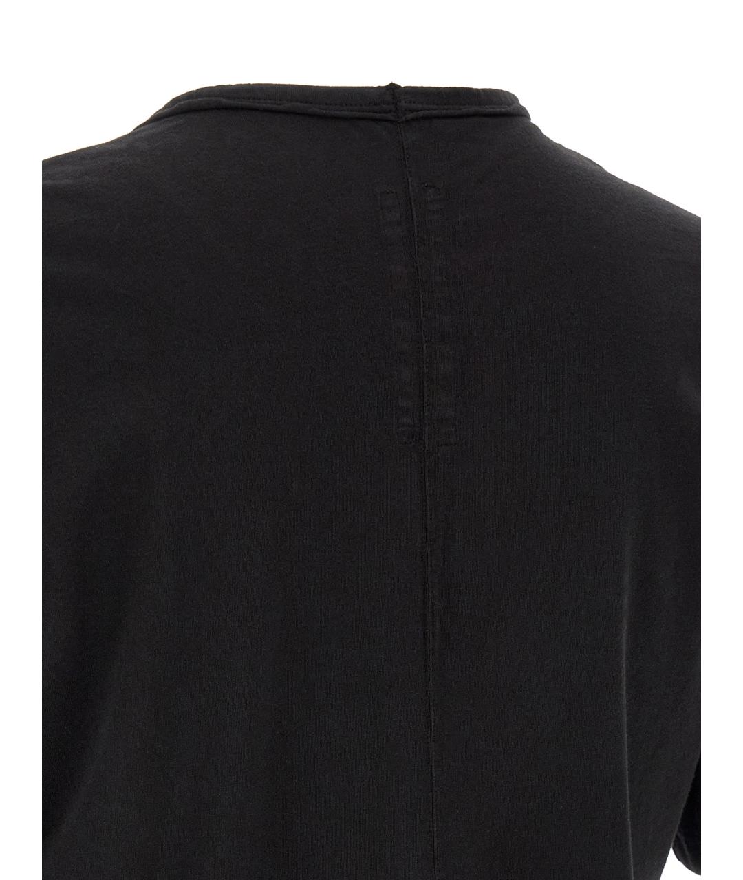 RICK OWENS DRKSHDW Черная хлопковая футболка, фото 4