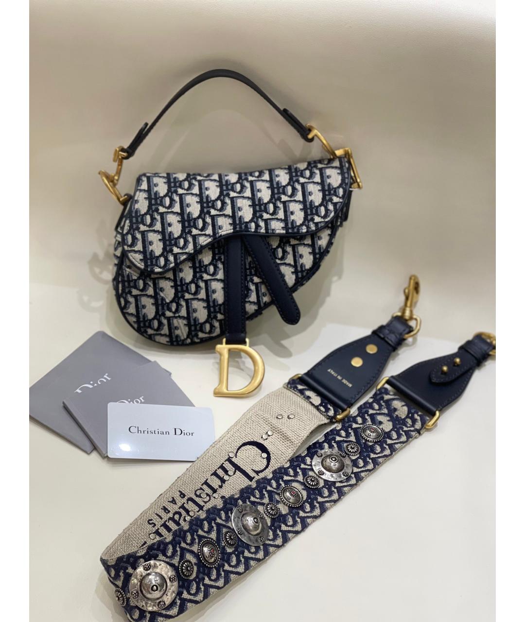 CHRISTIAN DIOR Бежевая жаккардовая сумка с короткими ручками, фото 5