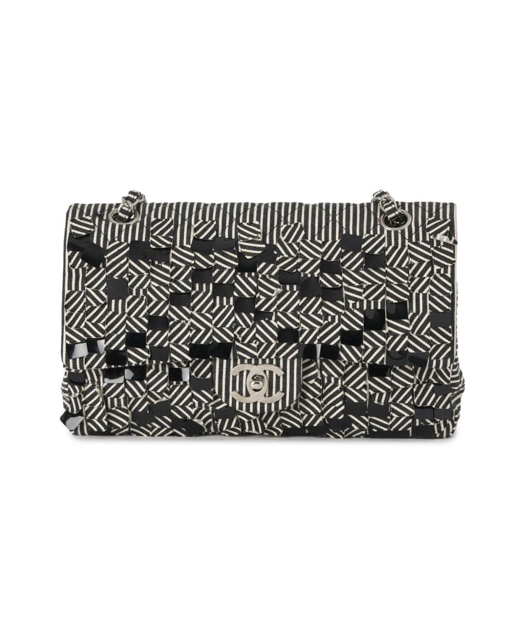 CHANEL Антрацитовая сумка через плечо из канвы, фото 1
