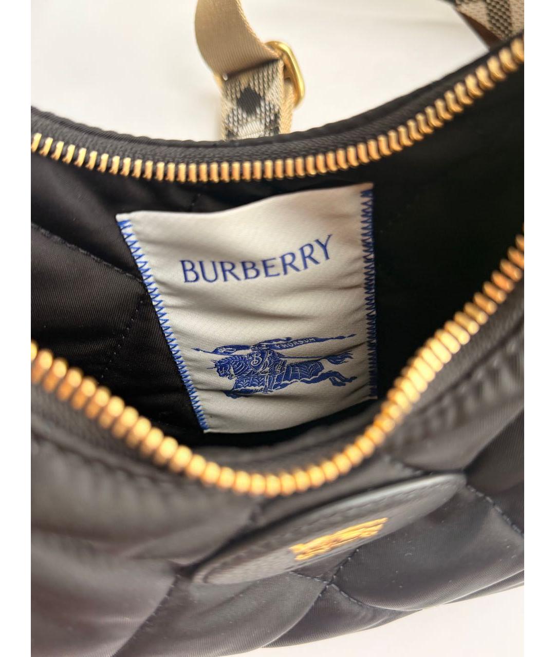 BURBERRY Черная нейлоновая сумка через плечо, фото 4