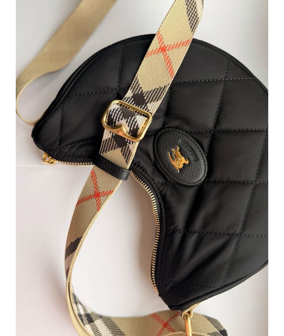 BURBERRY Черная нейлоновая сумка через плечо, фото 2