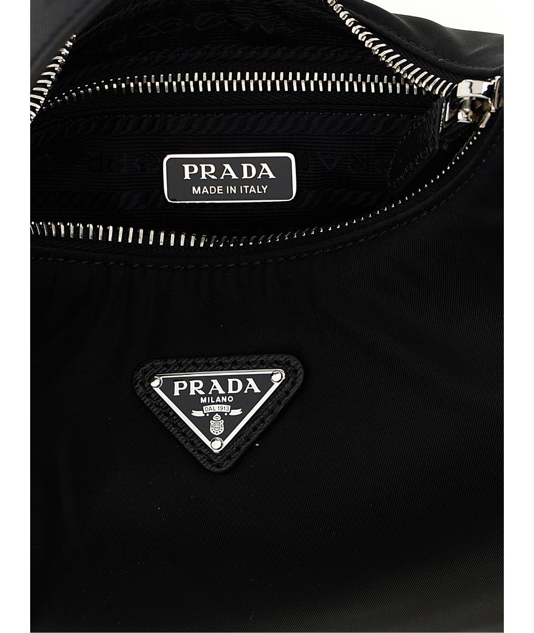 PRADA Черная синтетическая сумка через плечо, фото 4