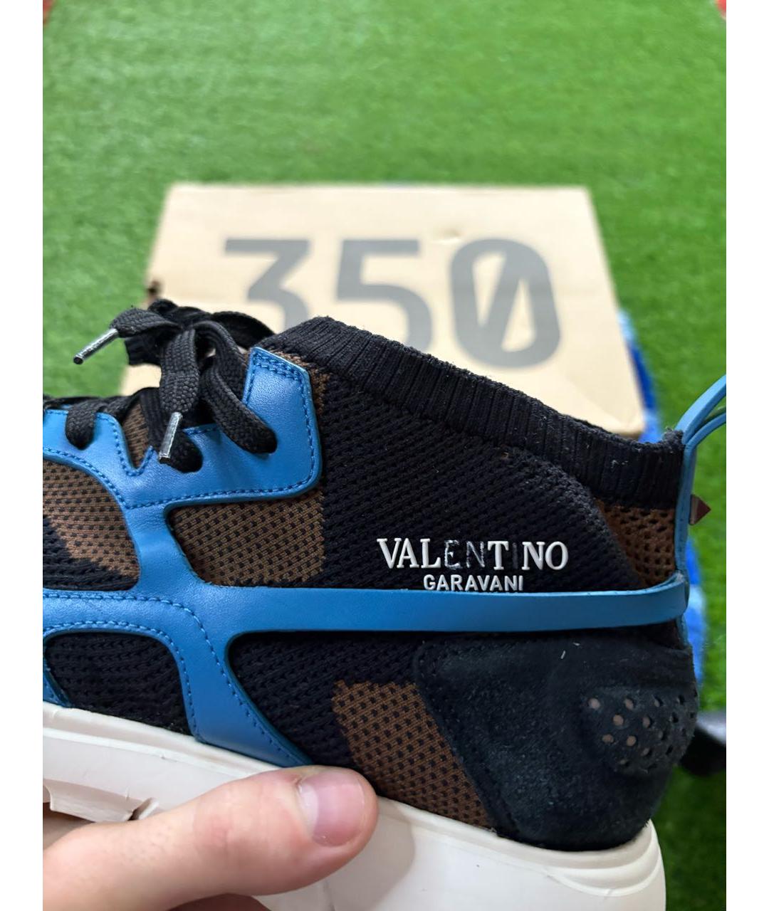 VALENTINO Коричневые синтетические низкие кроссовки / кеды, фото 7