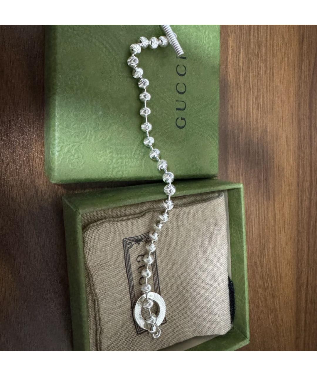 GUCCI Серебряный браслет, фото 5