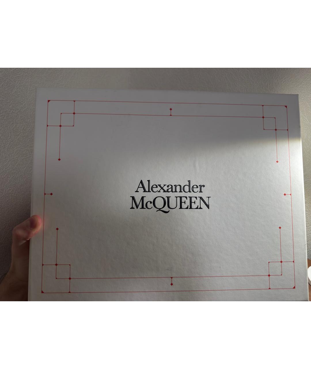 ALEXANDER MCQUEEN Черные кожаные низкие кроссовки / кеды, фото 4