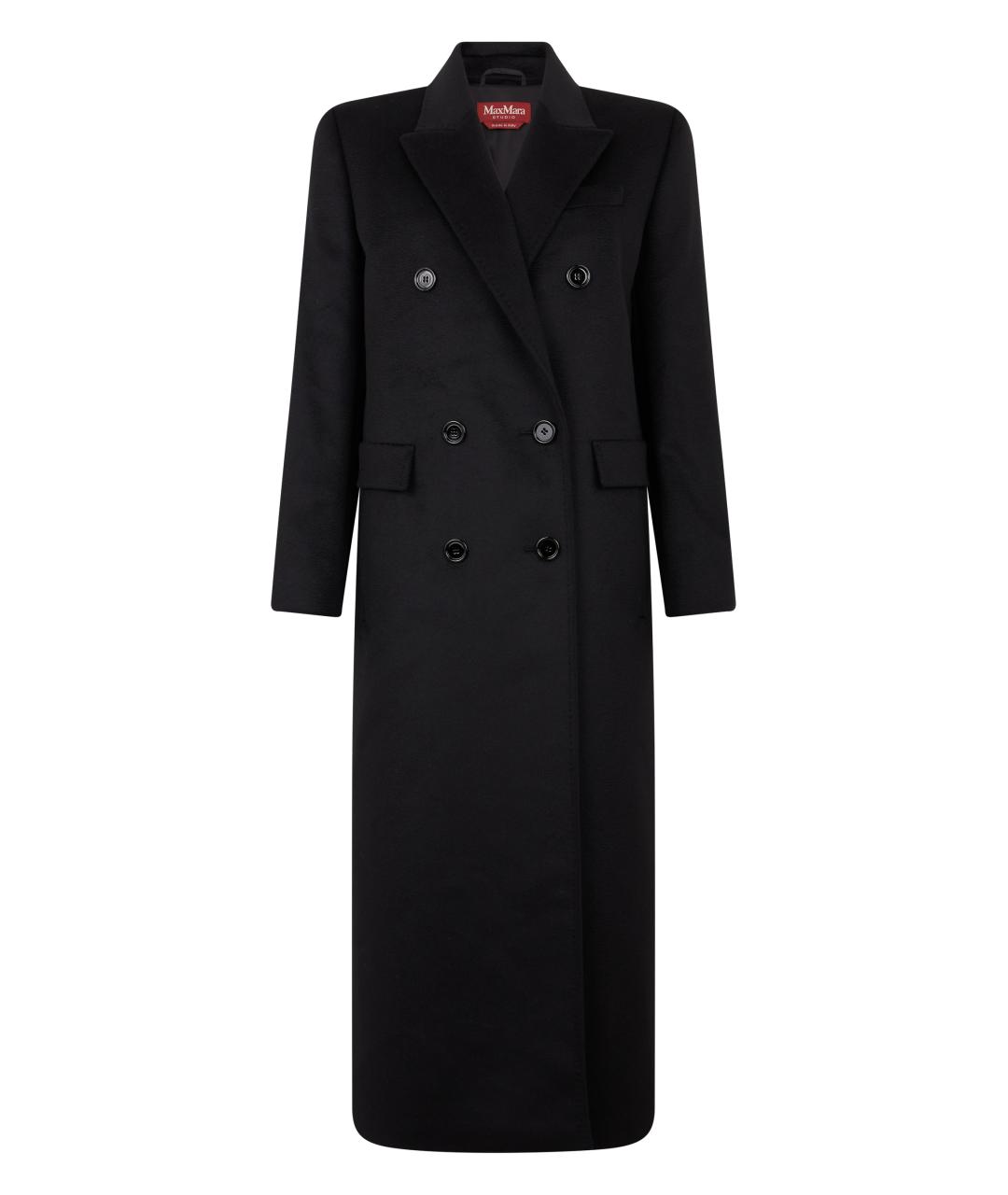 MAX MARA STUDIO Черное шерстяное пальто, фото 1