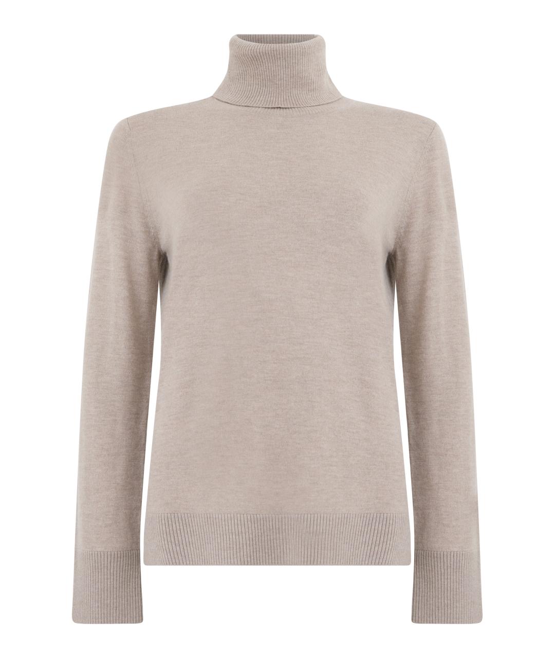 'S MAX MARA Бежевая шерстяная водолазка, фото 1